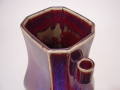 茄紫釉面取管耳瓶（C172-235）