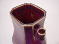 茄紫釉面取管耳瓶（C172-243）