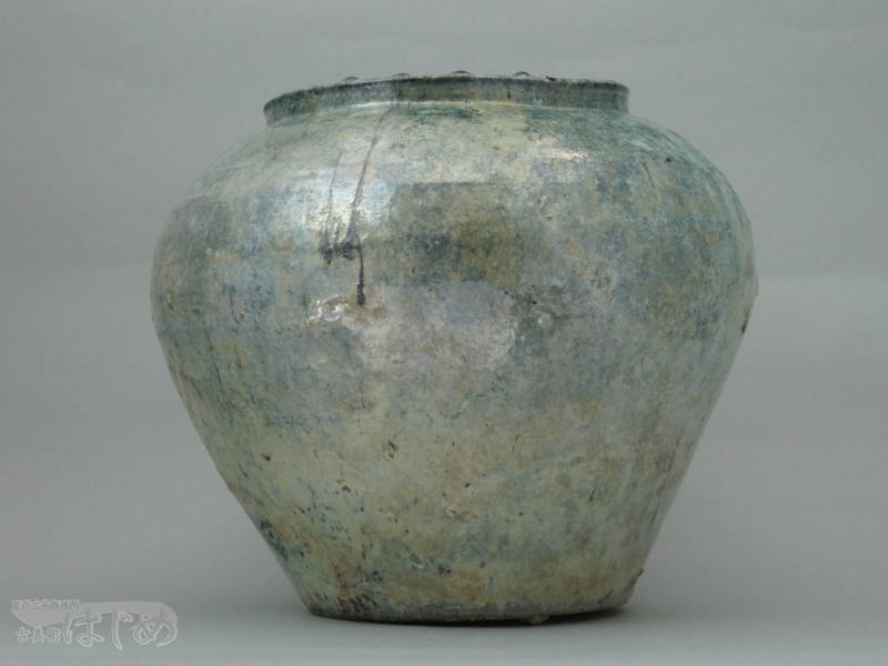 漢緑釉銀化壺（C260-003）