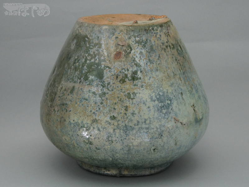 漢緑釉銀化壺（C260-068）
