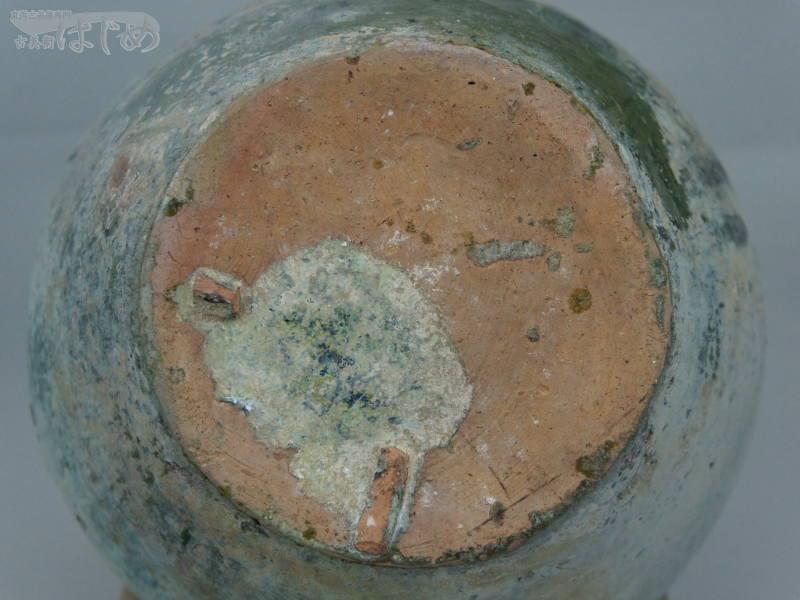 漢緑釉銀化壺（C260-099）