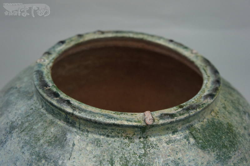 漢緑釉銀化壺（C260-109）