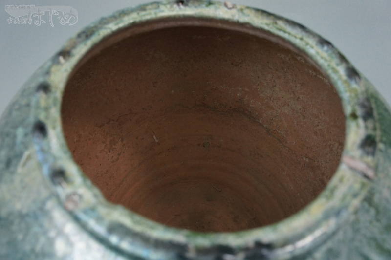 漢緑釉銀化壺（C260-116）